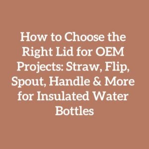 How to Choose the Right Lid for OEM Projects: Straw, Flip, Spout, Handle & More for Insulated Water Bottles