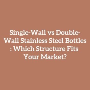 Single-Wall vs Double-Wall Stainless Steel Bottles: Which Structure Fits Your Market?