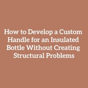 How to Develop a Custom Handle for an Insulated Bottle Without Creating Structural Problems